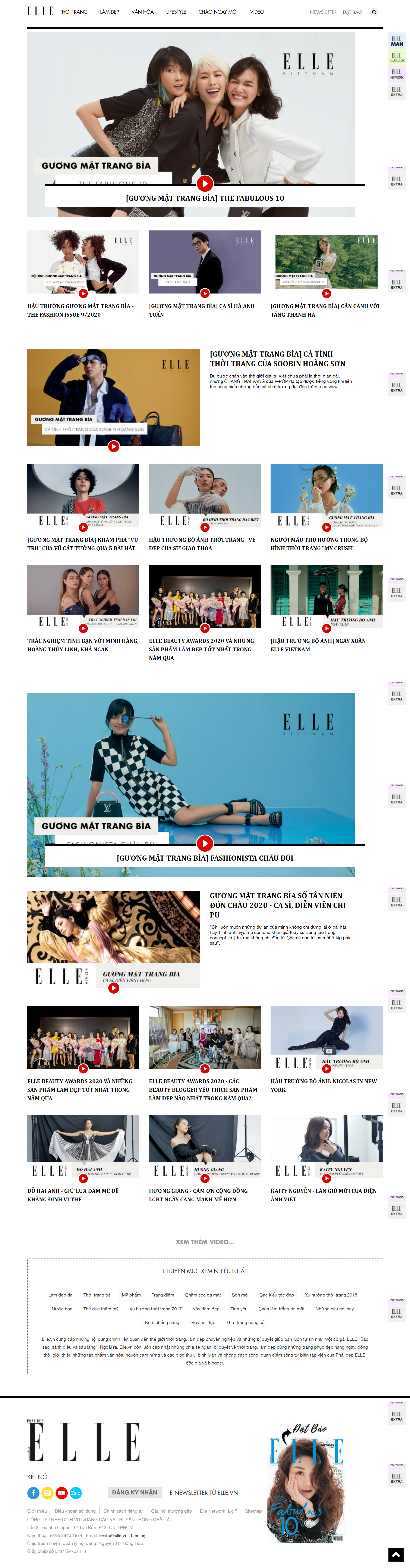 Thiết kế Web Đẹp elle.vn